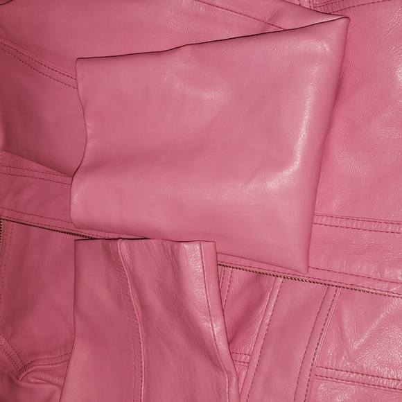 Pink Black Rivet Wilson 100% genuine leather. So soft.  Vintage. Rare. Size s - Picture 5 of 8
